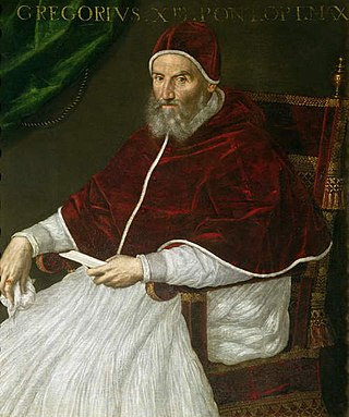 Портрет папи Григорія XIII роботи художника Лавінії Фонтани