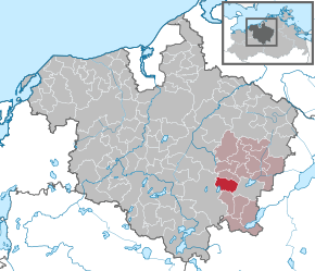 Poziția Groß Roge pe harta districtului Rostock