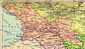 1944-1955 Gürcistan Sovyet Sosyalist Cumhuriyeti haritası