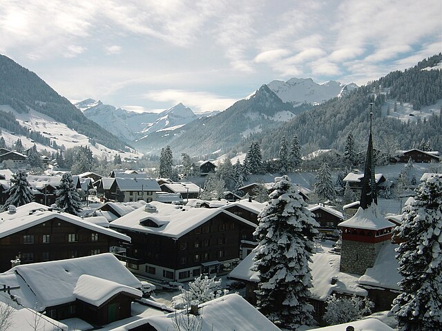 Louis Vuitton store in Gstaad, Canton of Bern, Switzerland Stock