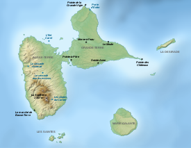 Guadeloupe Zajímavá místa map-fr.svg