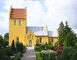 Havdrup Kirche im kleinen Dorf Gammel Havdrup