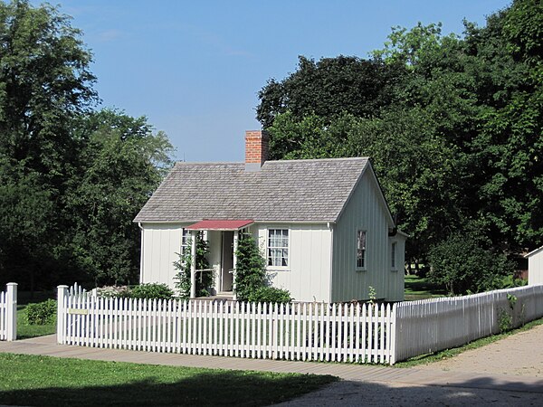 Hoover's birthplace cottage in West Branch, Iowa