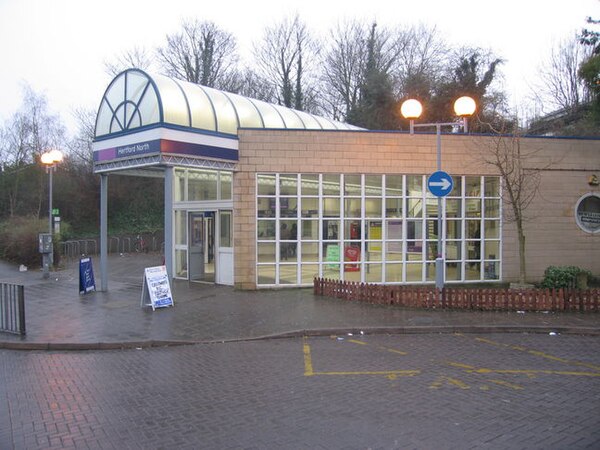 The street-level entrance to the station