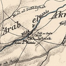 Historical map series for the area of Kirad al-Ghannama (1870s).jpg