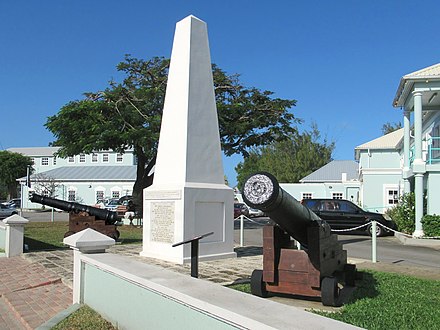 Monument to the English landing at Holetown