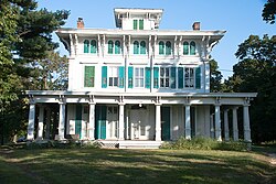 The Holmes-Tallman House is listed on both the New Jersey Register of Historic Places and the U.S. National Register of Historic Places. Holmes-Tallman House.jpg