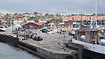 Hundesteds hamn, med bland annat hållplatsen Hundested Havn