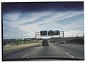 Interstate 70 East at Exit 8A, Interstate 435 South, Wichita exit (1997).jpg