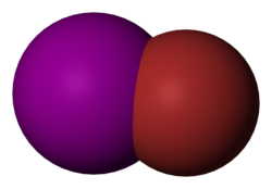 Modèle moléculaire du monobromure d'iode