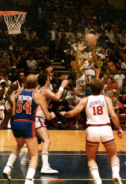 Isiah Thomas against the New York Knicks at Madison Square Garden on January 19, 1985.