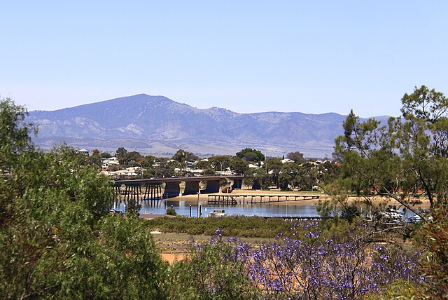 View across Spencer Gulf to Mount Brown