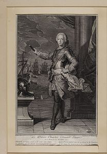 Prince Charles Edouart Stuart (c. 1745, bibliothèque nationale d'Écosse).