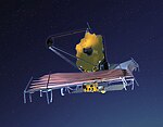Vue d’artiste du James Webb Space Telescope.