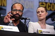 With Jeffrey Wright at the 2017 Comic-Con International (22 July 2017)
