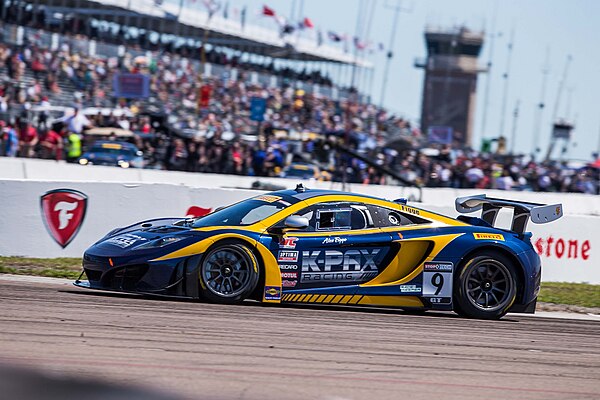 Alex Figge driving the McLaren 12C during the 2014 Pirelli World Challenge season.