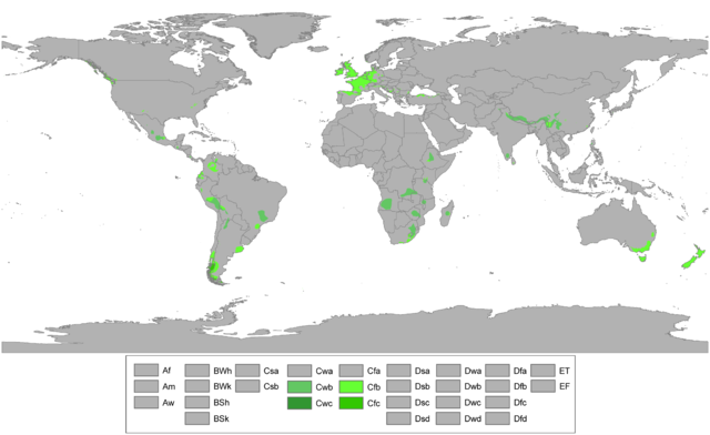 Oceanic climate - Wikipedia