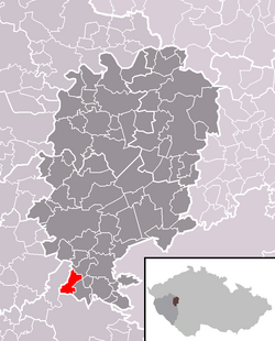 Location of Kornatice within Rokycany District