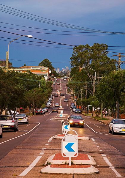 Lakemba Street, view north-east towards the Sydney CBD
