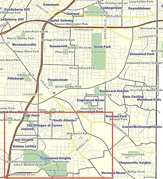 <span class="mw-page-title-main">Lakewood Heights, Atlanta</span> Neighborhoods of Atlanta in Fulton County, Georgia, United States