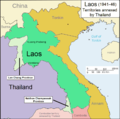 Provincias tailandesas establecidas en los territorios laosianos cedidos por los franceses al final del conflicto