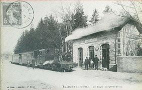 Halte de voyageurs de Blâmont en 1911.
