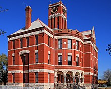 The Lee County Courthouse in Giddings (built 1899) Lee county texas courthouse 2014.jpg