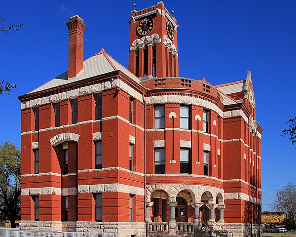 The Lee County Courthouse in Giddings (built 1899)