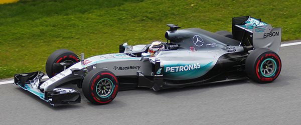 Mercedes won their second consecutive World Constructors' Championship at the Russian Grand Prix with the F1 W06 Hybrid