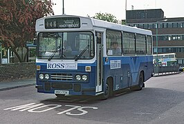 Ross Travel Leyland Cub at Pontefract, 1996