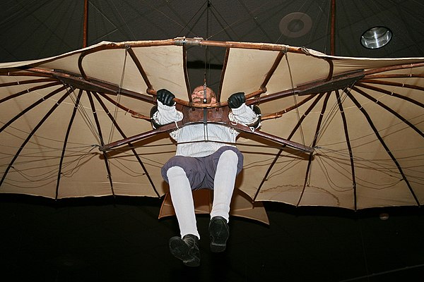Restored 1894 glider displayed at the National Air and Space Museum in Washington, D.C. It is one of five surviving Lilienthal gliders in the world.