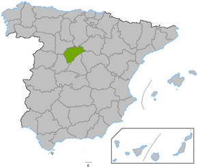 Poziția regiunii Segovia