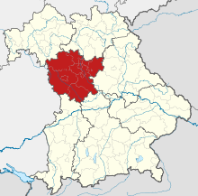 Mapa lokalizacyjna RB Mittelfranken w Bavaria.svg