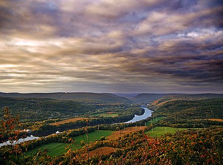 View of the Wyoming Valley and the Susquehanna River (in Luzerne County)