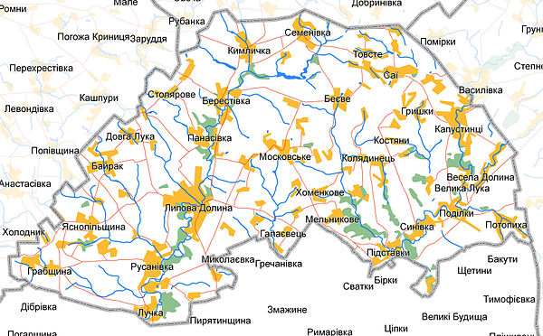 Сумская область где находится на карте. Липовая Долина Сумская область на карте. Сумская область на карте.