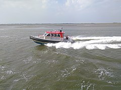 Watertaxi Plevier onderweg van Schiermonnikoog naar Lauwersoog