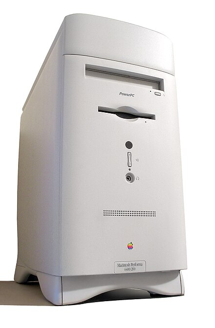 The Macintosh Performa 6400 is one of the few Performas to use a tower case.