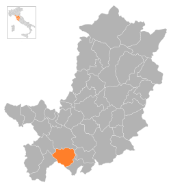 Ubicación de la ciudad de Certaldo dentro de la provincia de Florencia.