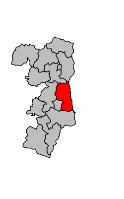 Kanton na mapě arrondissementu Fougères-Vitré