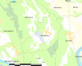 Poziția localității Prémeyzel