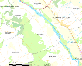 Mapa obce Bagneux