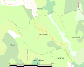 Mapa obce Castillon