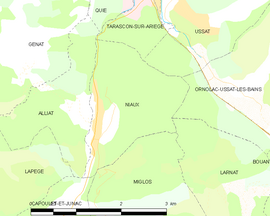 Mapa obce Niaux