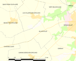 Poziția localității Allainville