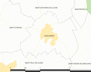 Poziția localității Jonquières