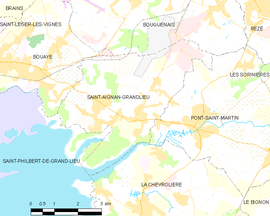 Mapa obce Saint-Aignan-Grandlieu