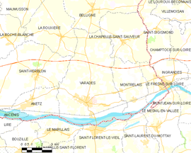 Mapa obce Varades