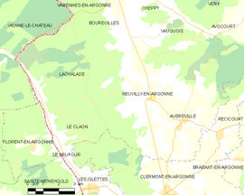 Mapa obce Neuvilly-en-Argonne