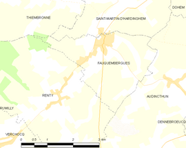 Mapa obce Fauquembergues