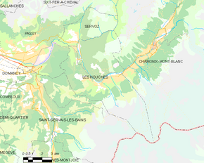 Poziția localității Les Houches